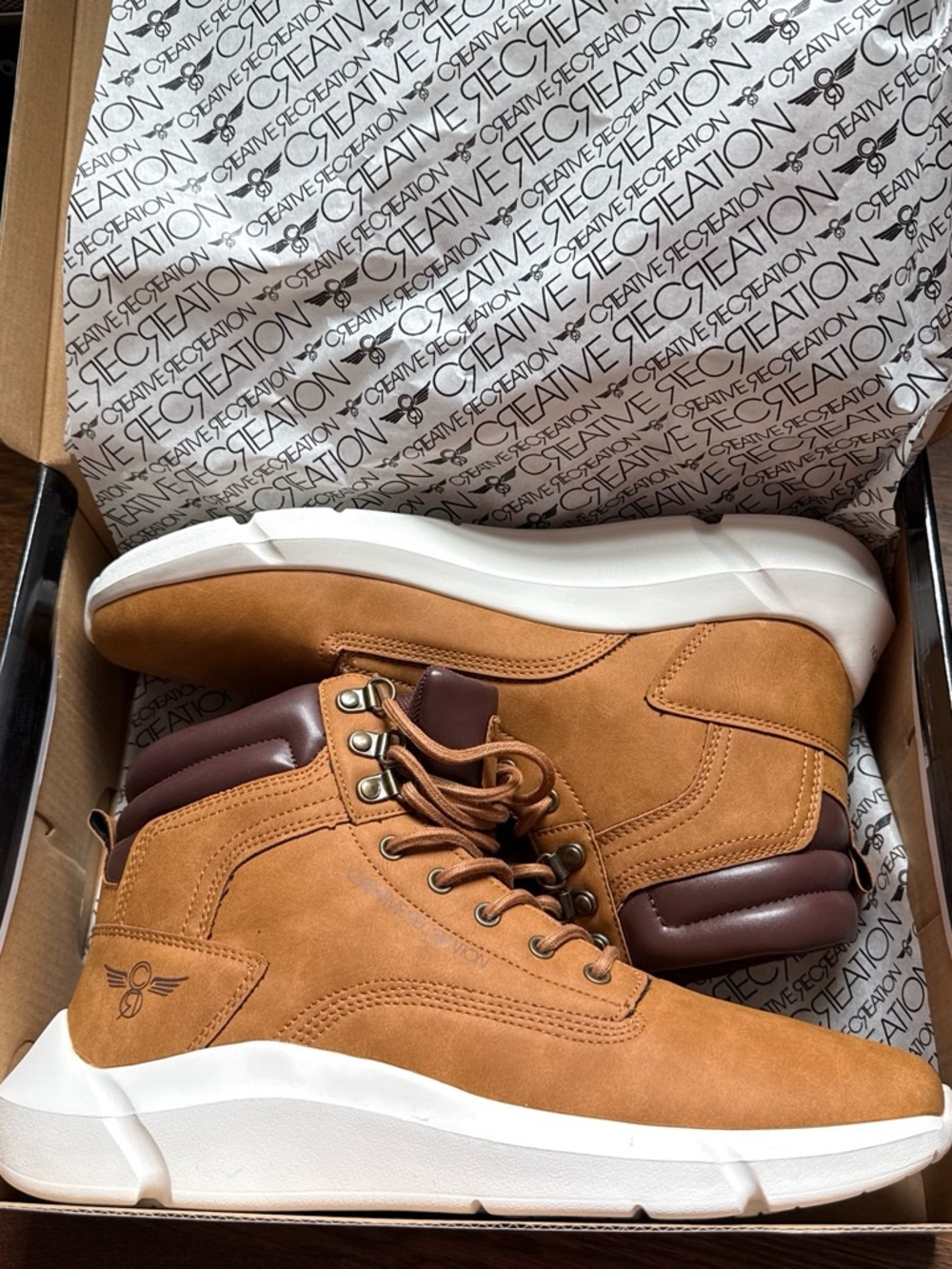 Creative Recreation Tan and Brown High-Top Men’s boots size 10 NIB